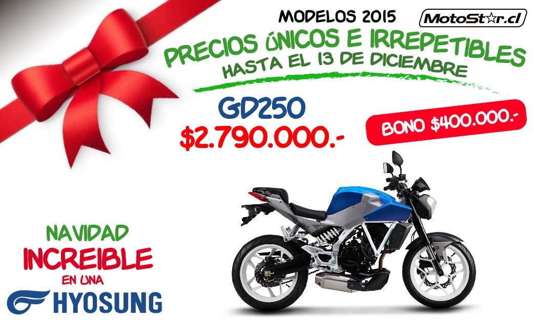 Ofertas Navideñas, Hyosung modelos 2015 a precios únicos e irrepetible  