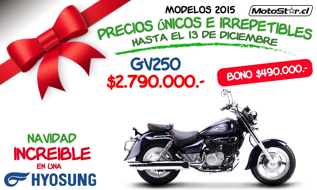 Ofertas Navideñas, Hyosung modelos 2015 a precios únicos e irrepetible  